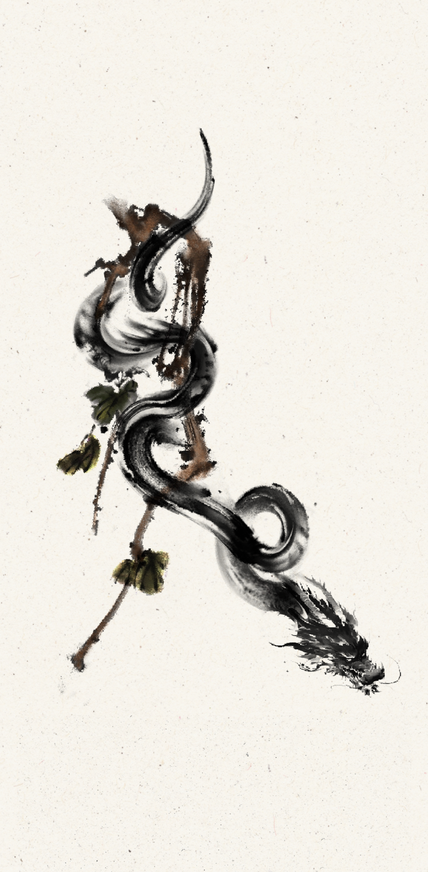 Brushstroke tattoo style