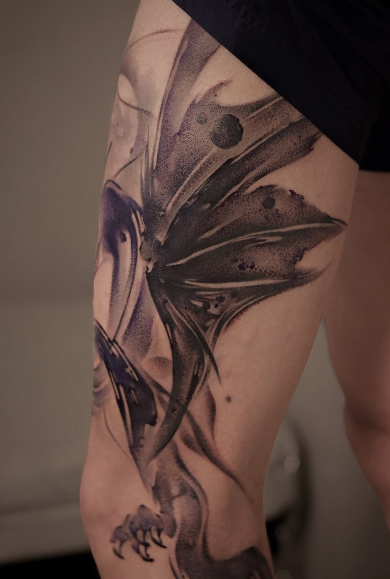 Brushstroke tattoo work 2, view 3