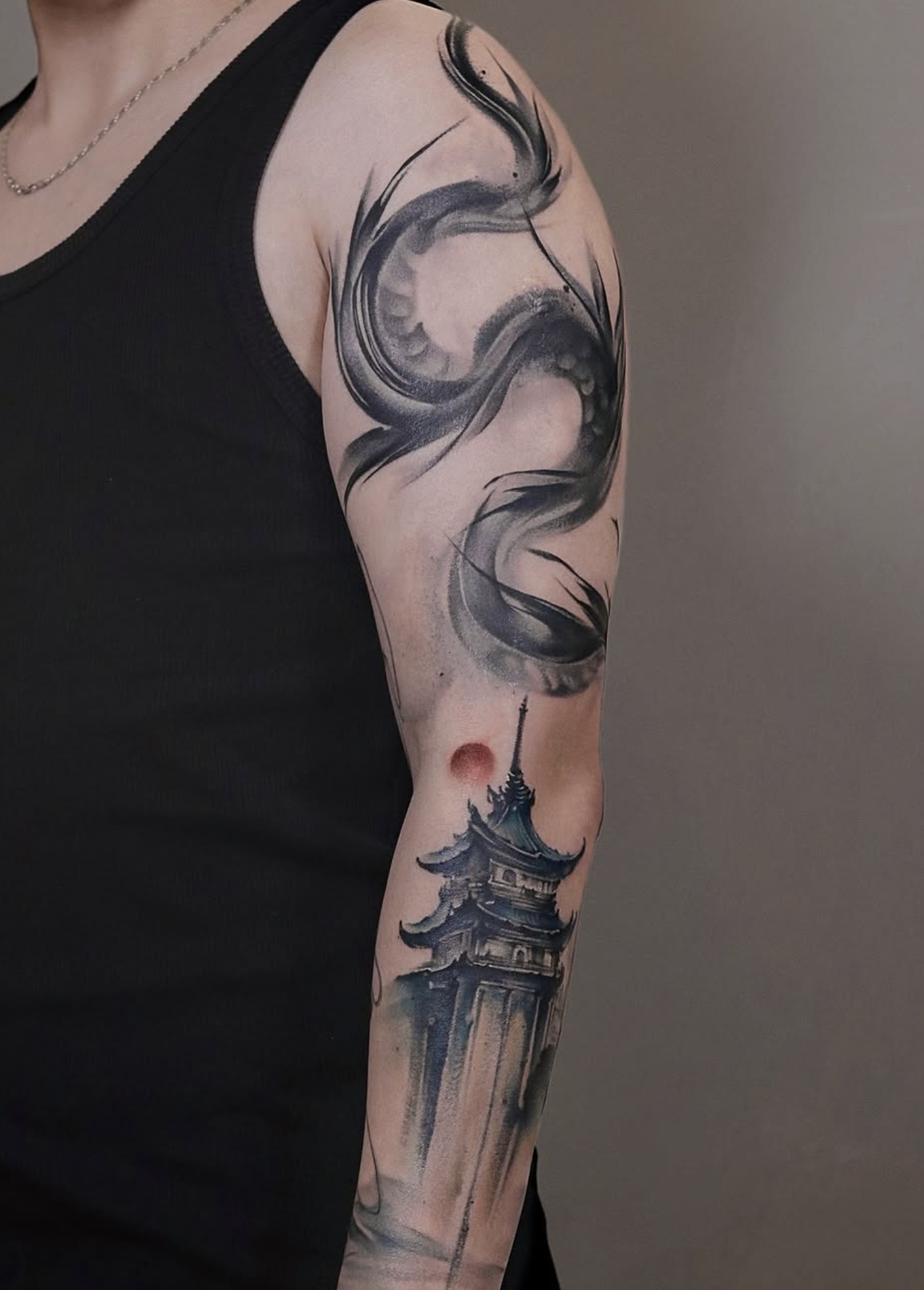 Brushstroke tattoo work 3, view 3