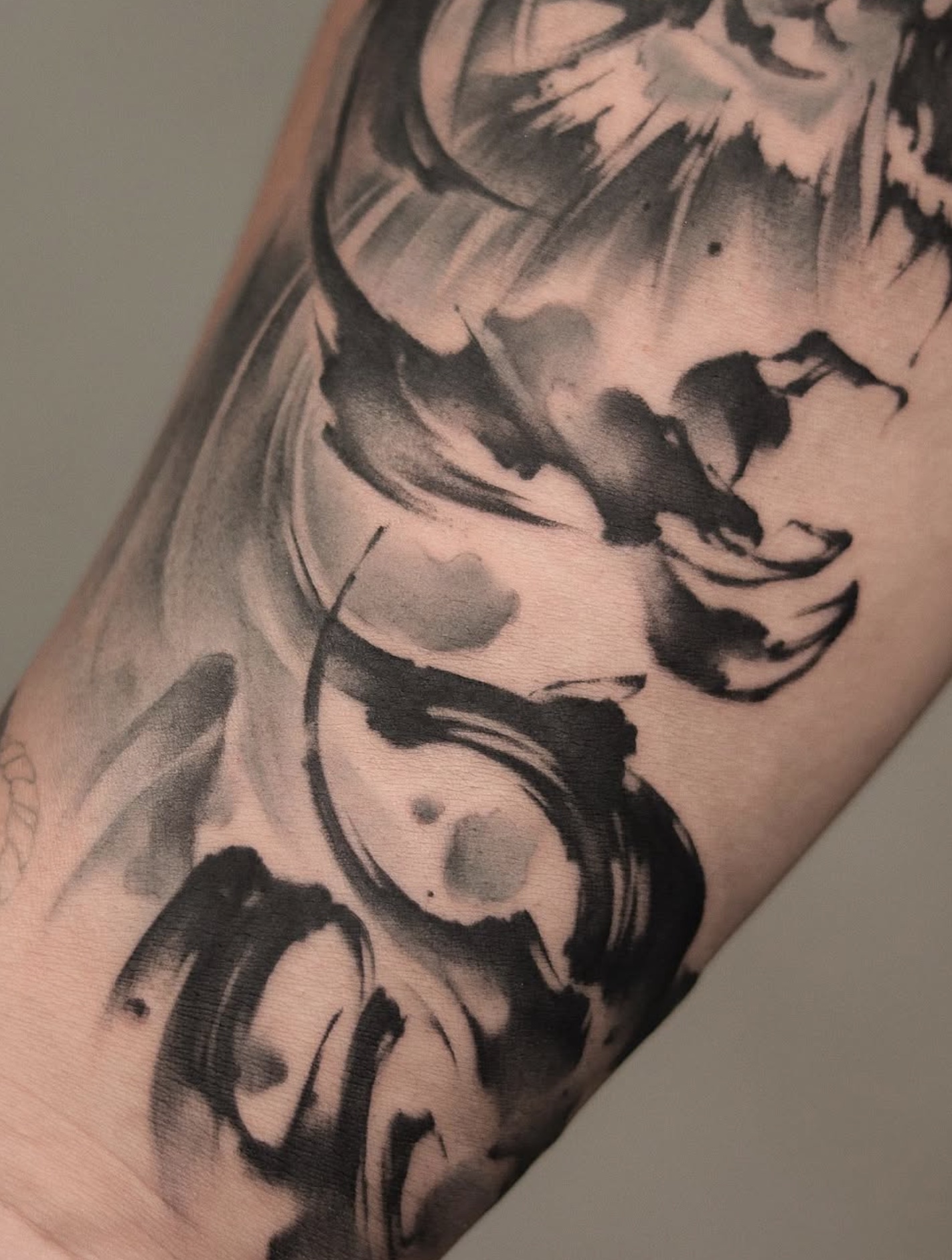 Brushstroke tattoo work 5, view 1