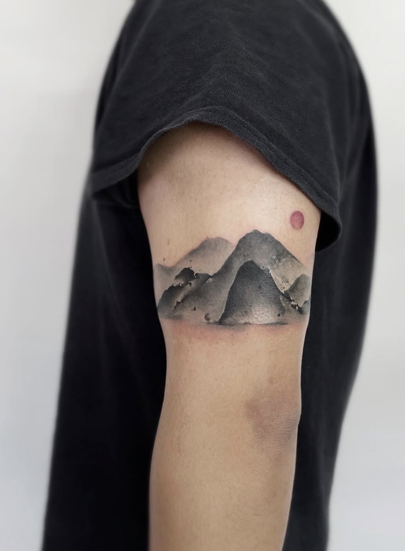 Oriental ink wash tattoo work 1