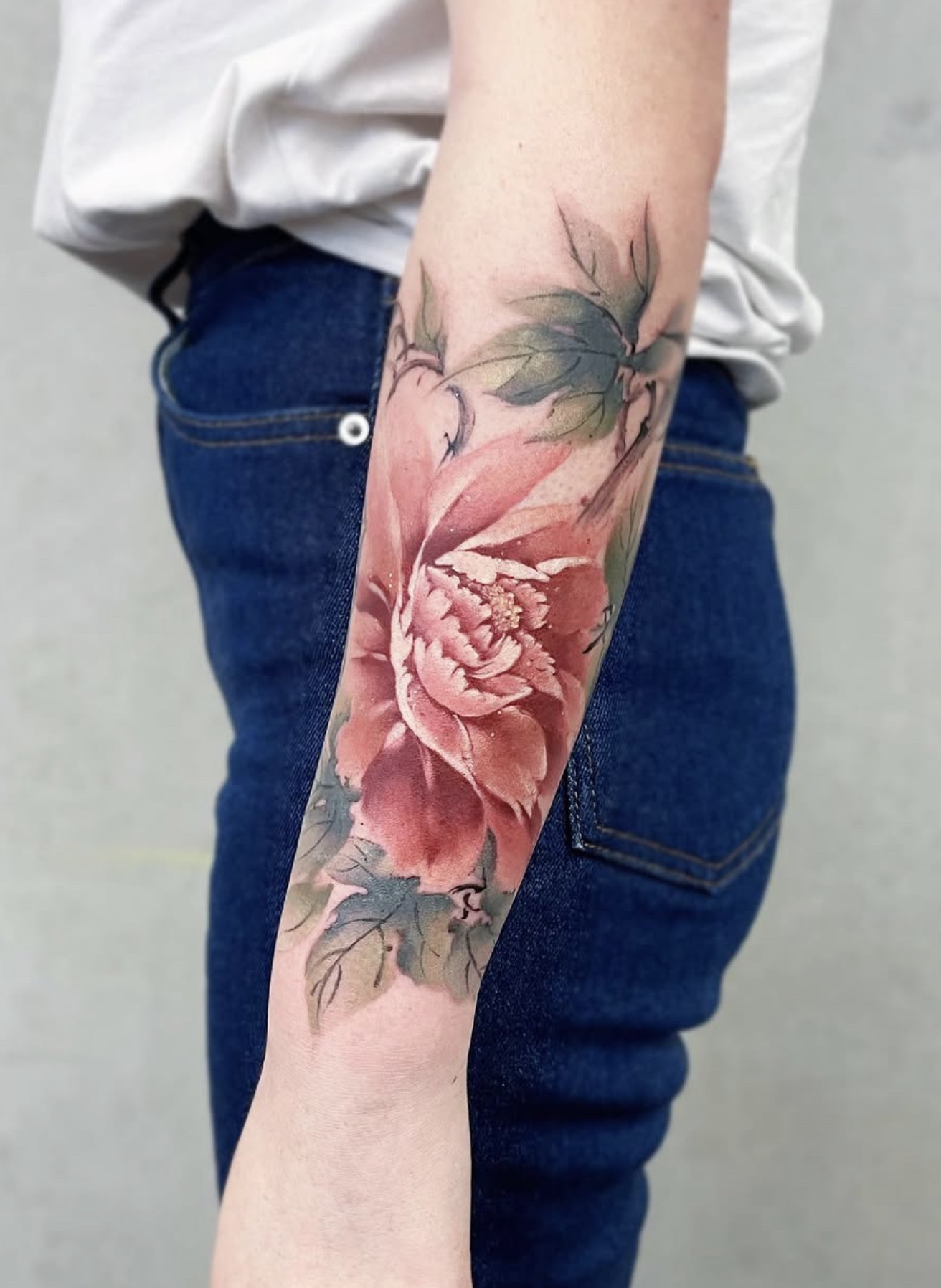 Oriental ink wash tattoo work 2