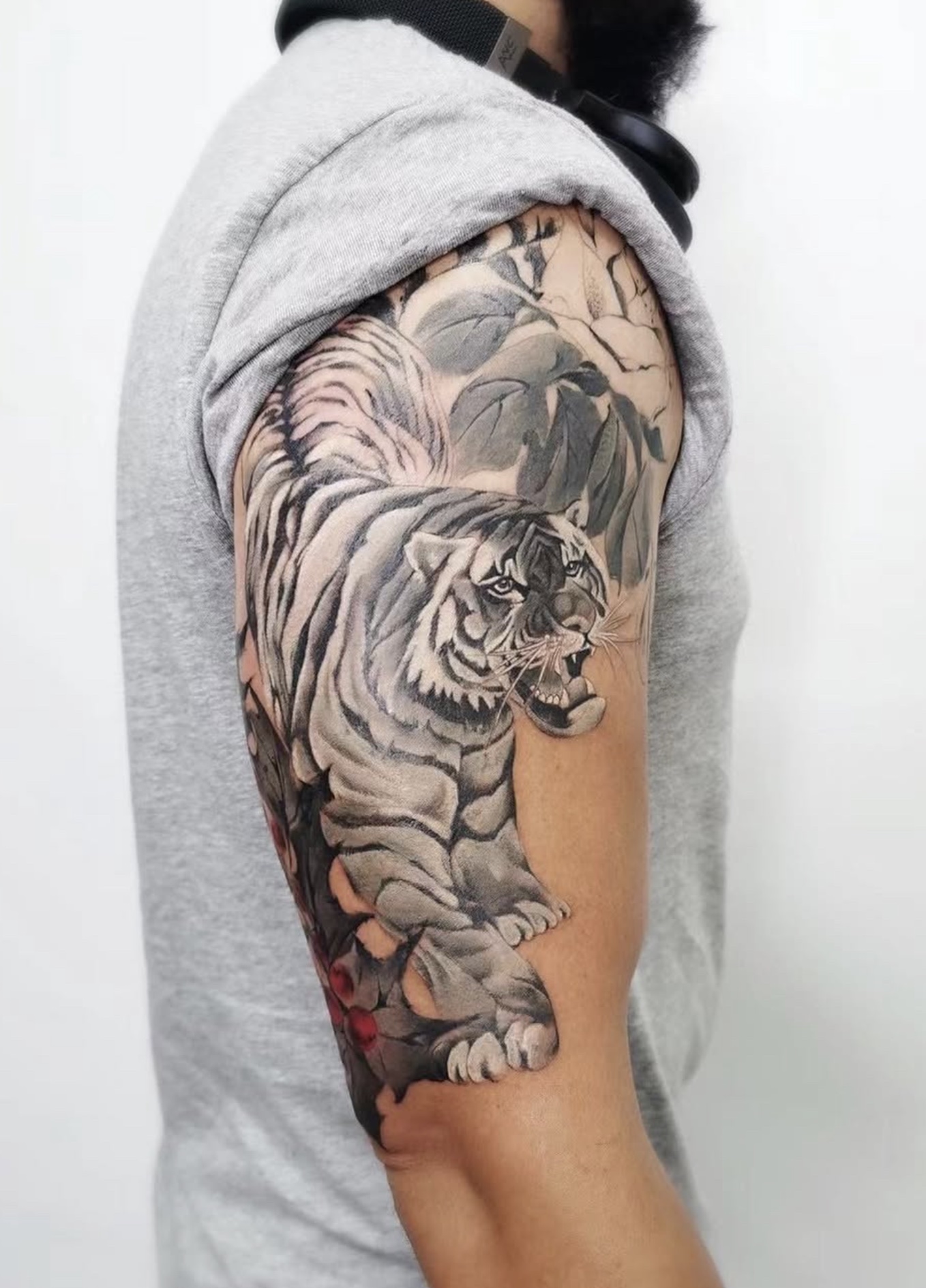 Oriental ink wash tattoo work 5