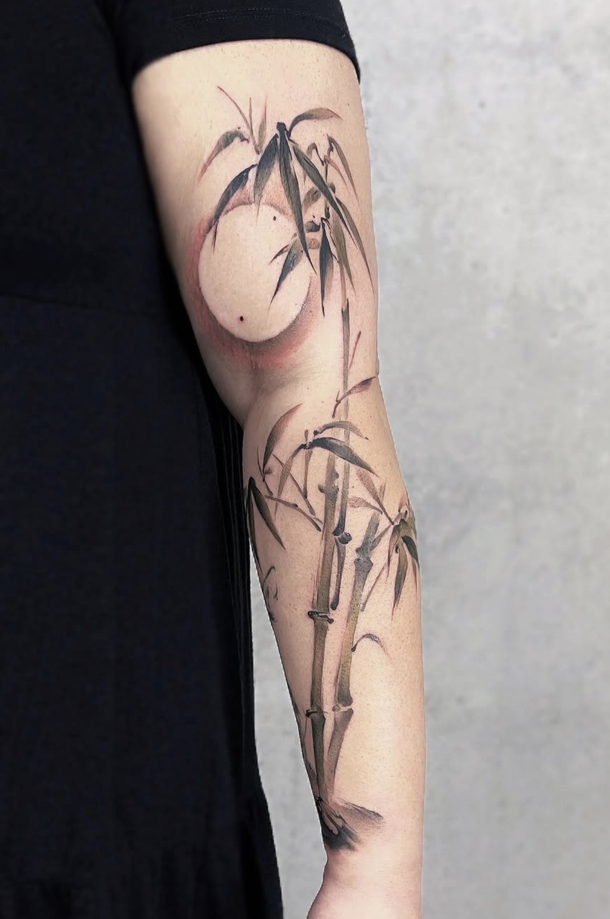 Oriental ink wash tattoo work 10