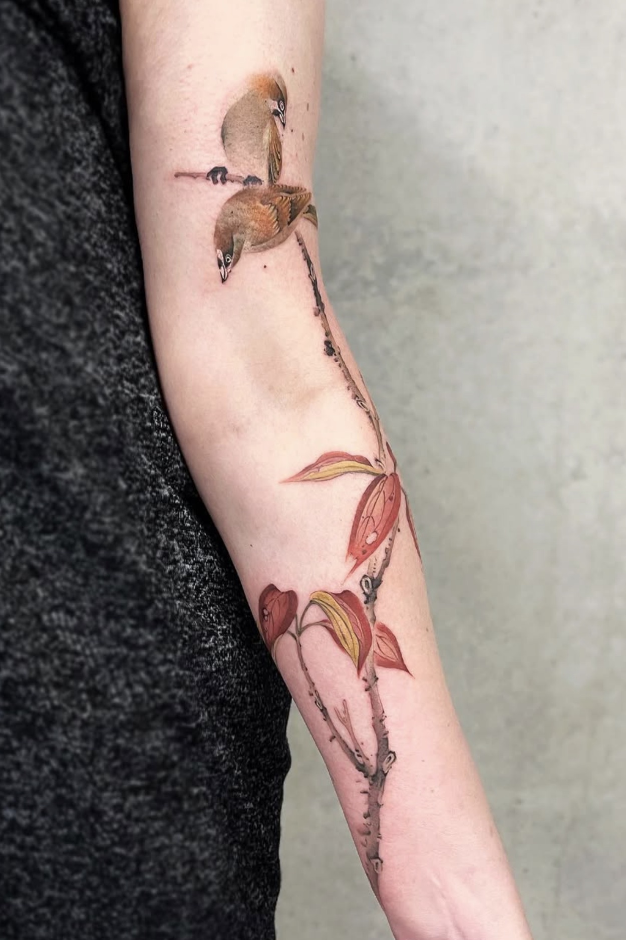 Oriental ink wash tattoo work 12