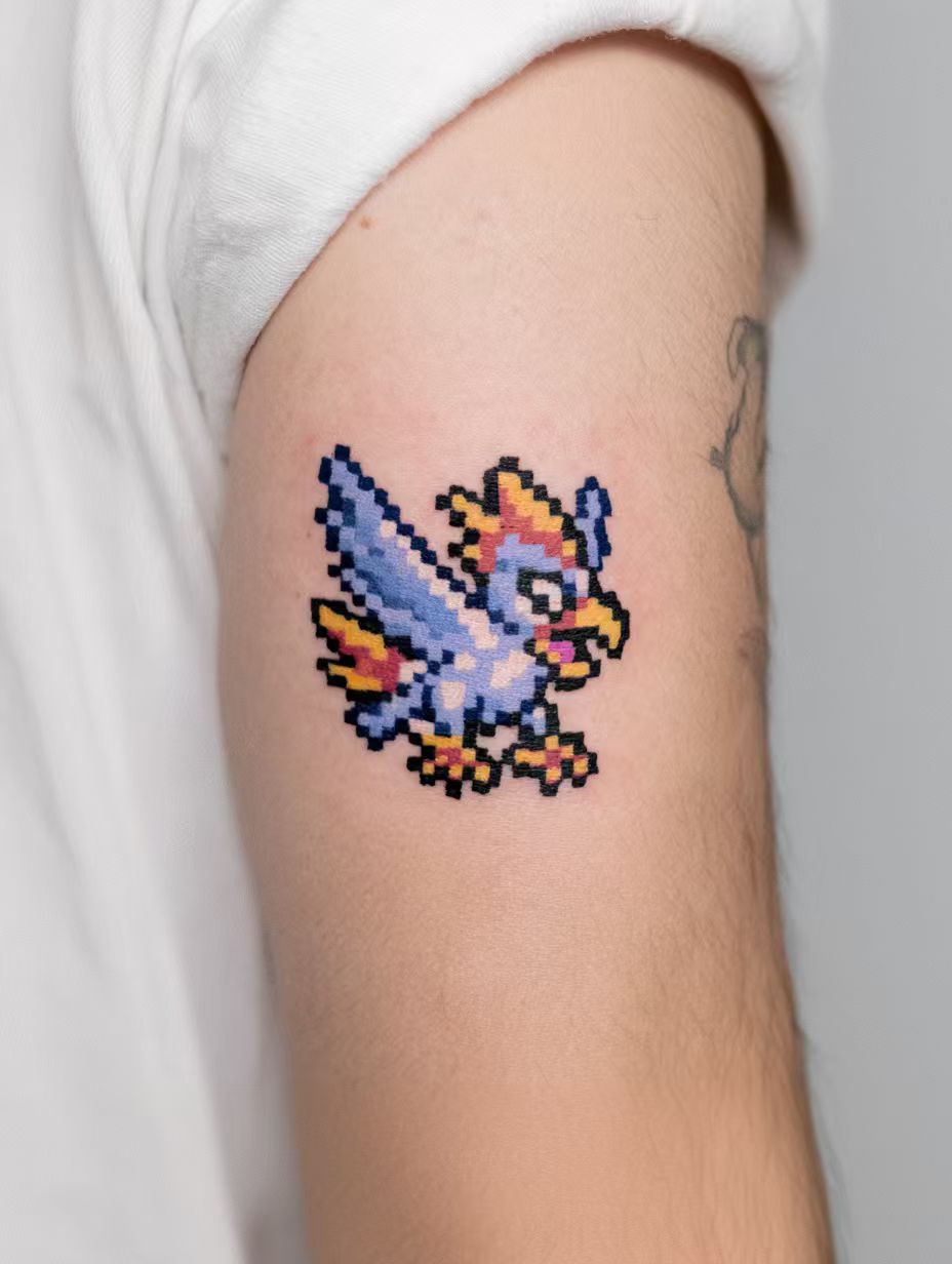 Pixel art tattoo work 1