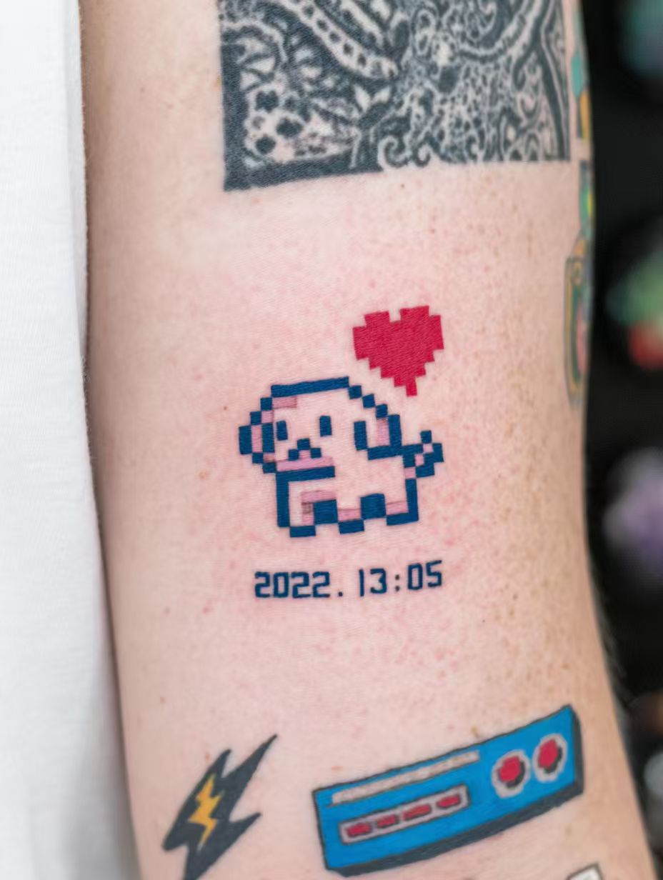 Pixel art tattoo work 2