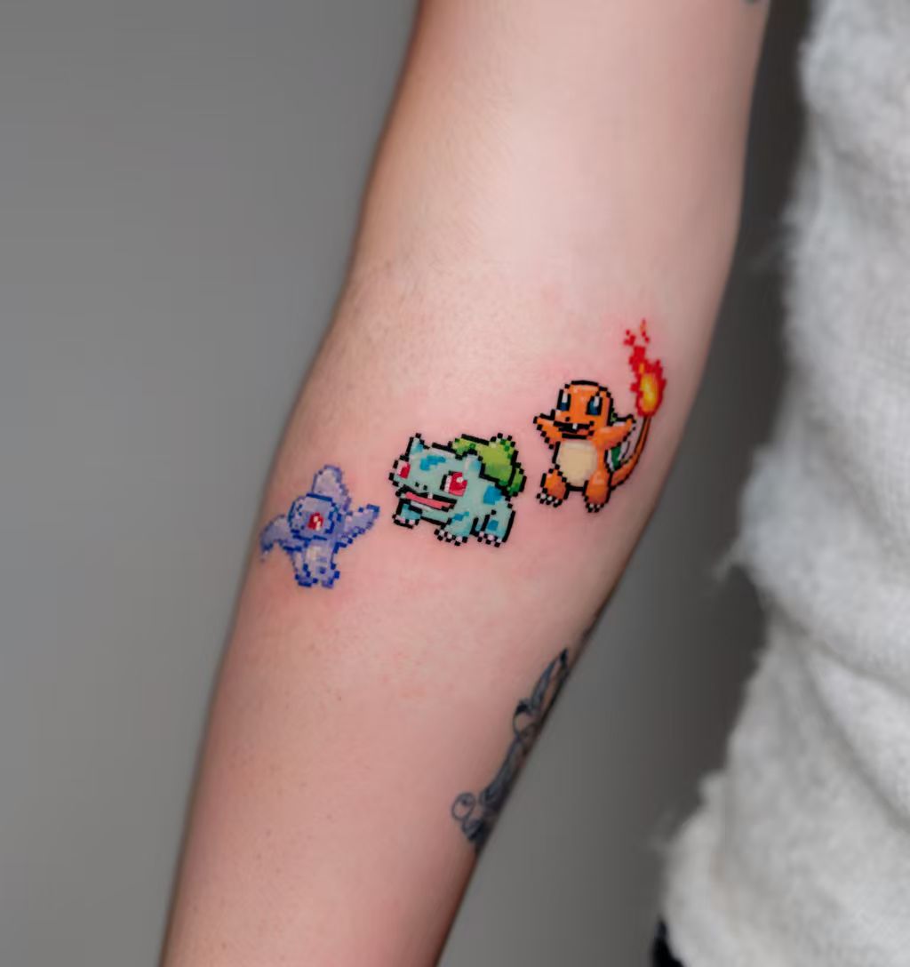 Pixel art tattoo work 9